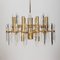Large Mid-Century Italian Chandelier in Brass and Crystals by Gaetano Sciolari, 1960s or 1970s 3