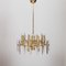 Large Mid-Century Italian Chandelier in Brass and Crystals by Gaetano Sciolari, 1960s or 1970s 1