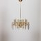 Large Mid-Century Italian Chandelier in Brass and Crystals by Gaetano Sciolari, 1960s or 1970s 2