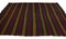 Flachgewebter türkischer Mid-Century Kelim Teppich mit minimalistischem Streifenmuster, 1970er 3