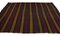 Mid-Century Turkish Goat Hair Flatweave Kilim Rug with Minimalist Striped Design, 1970s 3