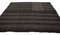 Vintage Modern Transitional Charcoal Striped Black Flat Weave Kilim Rug, 1970s 3