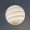 Italian Murano Glass Sphere Pendant Lamp with Pink Concentric Motif, 1980s, Image 4