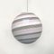 Italian Murano Glass Sphere Pendant Lamp with Pink Concentric Motif, 1980s 2