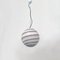 Italian Murano Glass Sphere Pendant Lamp with Pink Concentric Motif, 1980s, Image 1