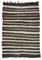 Mid-Century Turkish Undyed Flatweave Kilim Rug with Minimalist Striped Design, 1970s 1