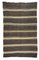 Vintage Turkish Minimalist Striped & Undyed Kilim Rug, Image 1