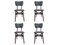 Restaurierte Stühle aus Blauer Wolle & Holz, 1960er, 4er Set 1