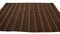 Vintage Turkish Minimalist Brown Kilim Rug with Multicolored Stripes, 1970s 3