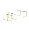 Nesting Tables in Brass and Glass, 1970s, Set of 3 4