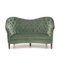 2-Sitzer Sofa in grünem Samt, 1940er 1