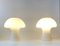 Lampade da tavolo a fungo in vetro di Murano bianco, Italia, anni '70, set di 2, Immagine 2