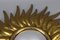 Antique Sunburst Wall Mirror with Convex Mirror Glass 3