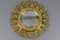 Antique Round Bronze and Brass Mirror in Sunburst Shape 20