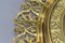 Antique Round Bronze and Brass Mirror in Sunburst Shape 8