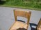 Belgian Brutalist Oak & Papercord Chairs, 1960s, Set of 4, Image 9