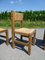 Belgian Brutalist Oak & Papercord Chairs, 1960s, Set of 4 3