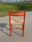 Italian Red Wood & Papercord Carimate Chairs Attributed to Vico Magistretti, 1960s, Set of 6, Image 3