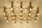 Large Brass Wall or Ceiling Lamp with 21 Lights from Leola, 1970s 9