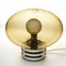 Lámpara de mesa Mid-Century moderna de vidrio ámbar de Doria Leuchten, Germany, años 70, Imagen 4