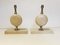Egg-Shaped Table Lamps in Travertine by Philippe Barbier, 1960s, Set of 2 1