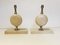 Egg-Shaped Table Lamps in Travertine by Philippe Barbier, 1960s, Set of 2, Image 1