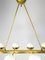 Mid-Century Italian Brass & Opaline Murano Glass Lamp, 1960s 3