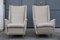 Armchairs in Gilded Aluminum & Velvet from ISA, 1950s, Set of 2, Image 1