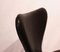 Silla de oficina modelo Seven 3117 de cuero negro de Arne Jacobsen & Fritz Hansen, Imagen 6