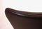 Silla de oficina modelo Seven 3117 de cuero negro de Arne Jacobsen & Fritz Hansen, Imagen 8