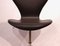 Black Leather Seven Model 3117 Office Chair by Arne Jacobsen and Fritz Hansen, Image 3