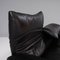 Maralunga Black Leather Sofa by Vico Magistretti for Cassina, Image 13