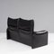 Maralunga Black Leather Sofa by Vico Magistretti for Cassina, Image 7
