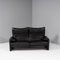 Maralunga Black Leather Sofa by Vico Magistretti for Cassina, Image 5