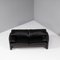Maralunga Black Leather Sofa by Vico Magistretti for Cassina, Image 2