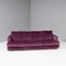 Eclipse 4 Seater Deep Purple Velvet Sofa by Roche Bobois 2