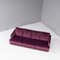 Eclipse 4 Seater Deep Purple Velvet Sofa by Roche Bobois 3