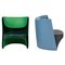 Nona Rota Blue and Green Chairs by Ron Arad for Cappellini, Set of 2 1