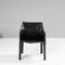 Cab Black Leather Carver Dining Chairs by Mario Bellini for Cassina, Set of 4 5