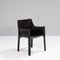 Cab Black Leather Carver Dining Chairs by Mario Bellini for Cassina, Set of 4 6