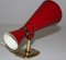 Rot lackierte italienische Wandlampe von Stilnovo, 1950er 3