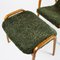 Scandinavian Teak and Green Sheepskin Lamino Chair by Yngve Ekstrom for Swedese, Set of 2, Image 8