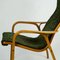 Scandinavian Teak and Green Sheepskin Lamino Chair by Yngve Ekstrom for Swedese, Set of 2, Image 10