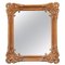 Neoclassical Empire Rectangular Gold Hand Carved Wooden Mirror, Spain, 1970s 1