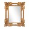Neoclassical Baroque Gold Foil Hand Carved Wooden Mirror, 1970s 1