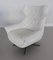 Italian Swivel Armchairs in White Leather, 1980s, Set of 2 16