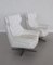 Italian Swivel Armchairs in White Leather, 1980s, Set of 2 8