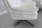 Italian Swivel Armchairs in White Leather, 1980s, Set of 2, Image 10
