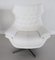 Italian Swivel Armchairs in White Leather, 1980s, Set of 2 13