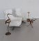 Italian Swivel Armchairs in White Leather, 1980s, Set of 2 4